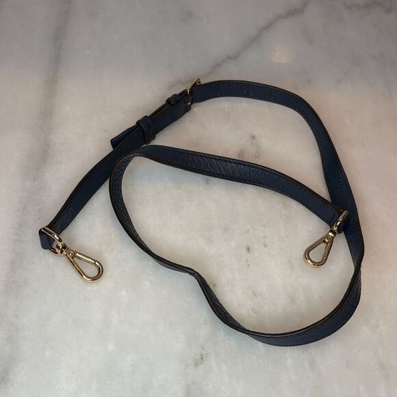 Michael Kors Navy Hudson Medallion Flap Satchel - Picture 16 of 16